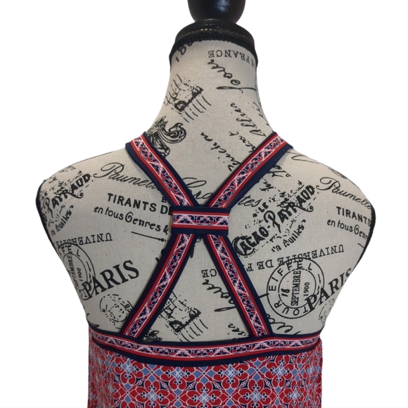 Max Studio Red Medallion Racer Back Halter Top Dress Size S NWT - Picture 6 of 11